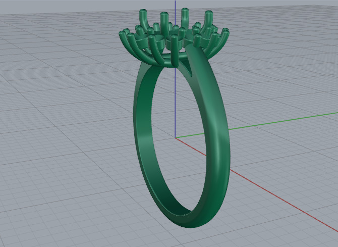 Ring oval Model 7261 3D print model_3