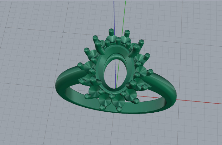 Ring oval Model 7261 3D print model_2