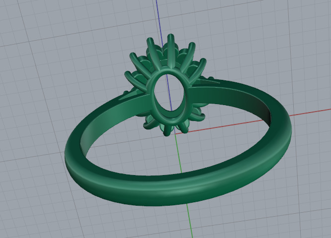 Ring oval Model 7261 3D print model_4