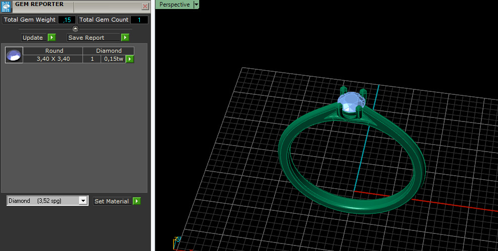 Solitaire ring Model 7256 3D print model_7