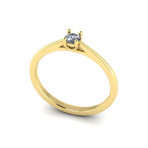 Solitaire ring Model 7256 3D print model_1