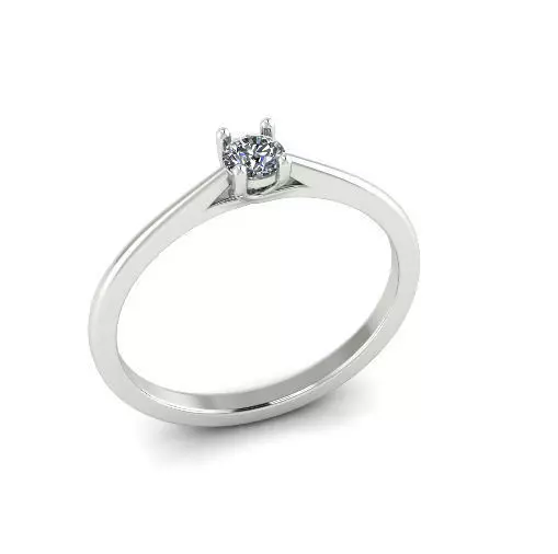 Solitaire ring Model 7256 3D print model_0