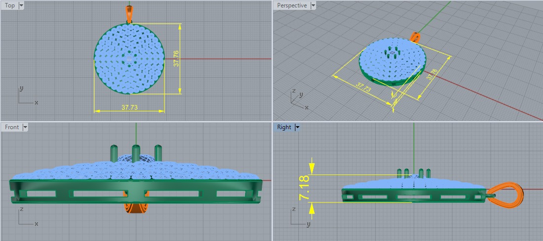 Pendant Model 7253 3D print model_5