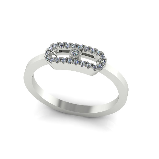 Ring of Messika Model 7251 3D print model_1