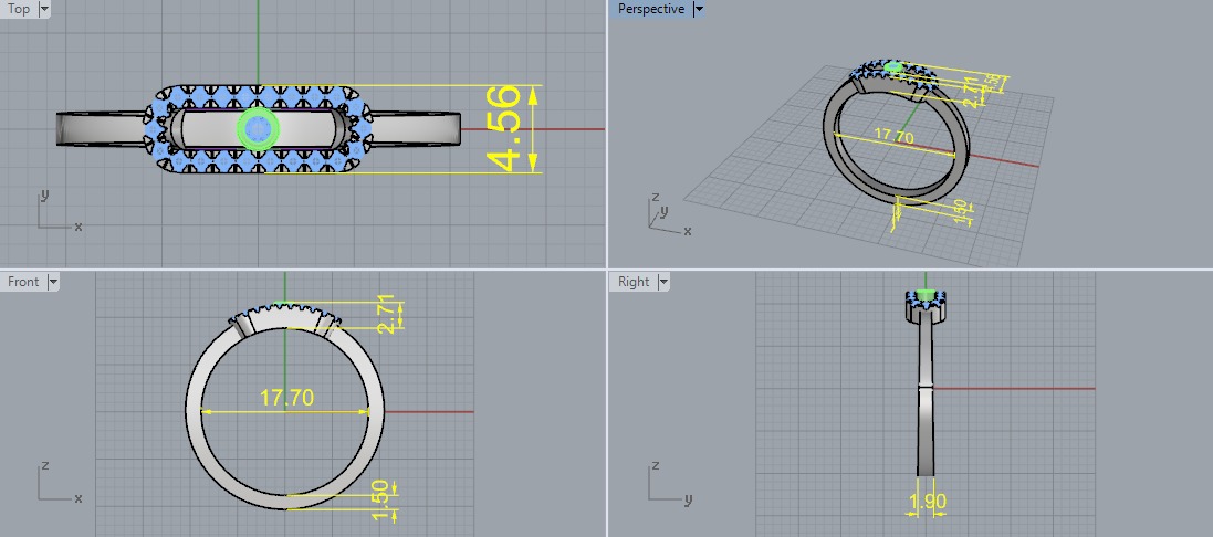 Ring of Messika Model 7251 3D print model_5