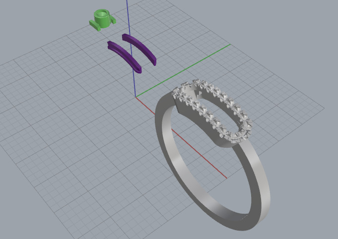 Ring of Messika Model 7251 3D print model_3