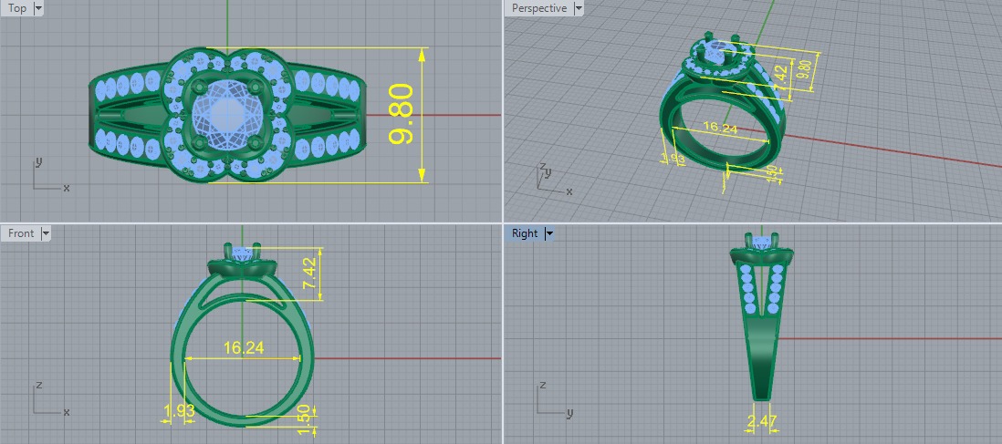 Ring Model 7249 3D print model_5