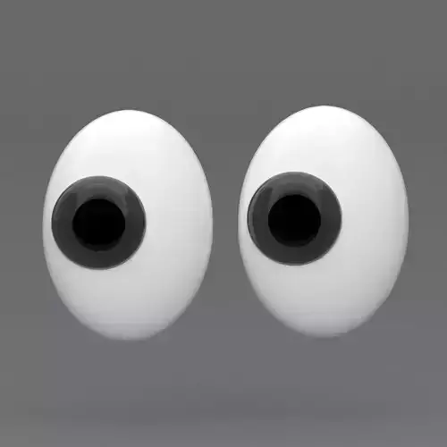 Eyes Emoji Black 3D model