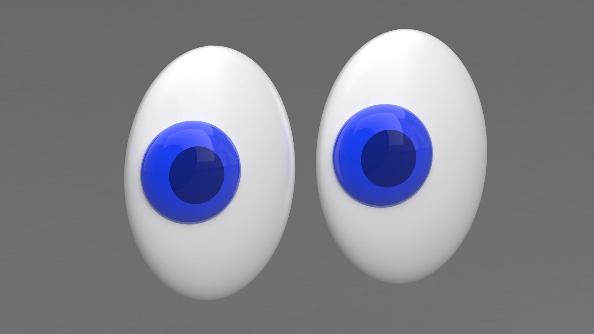 Eyes Emoji Blue 3D model_5