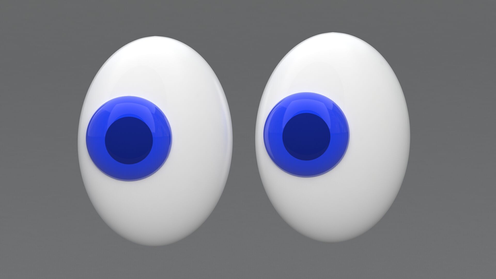 Eyes Emoji Blue 3D model_1