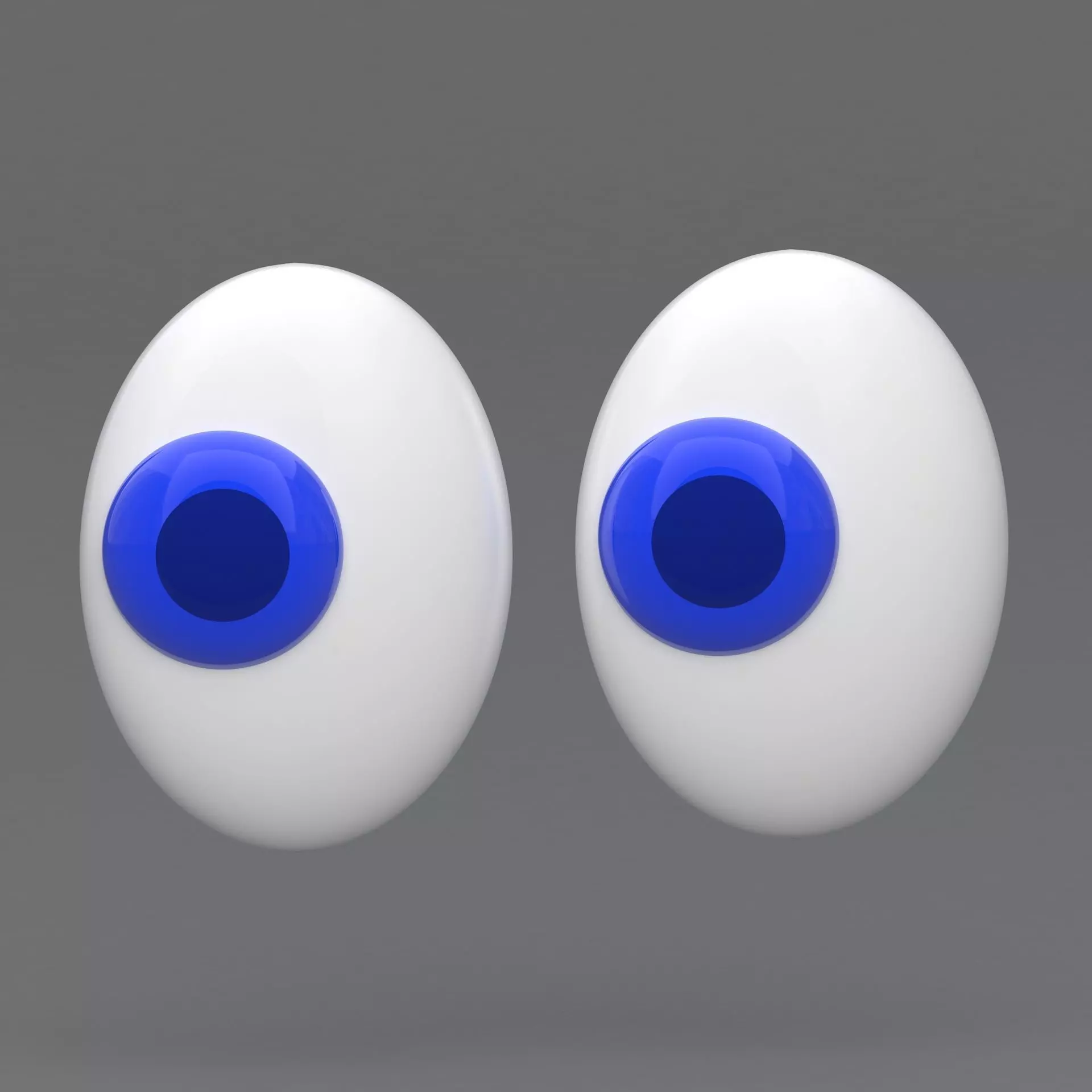 Eyes Emoji Blue 3D model_0