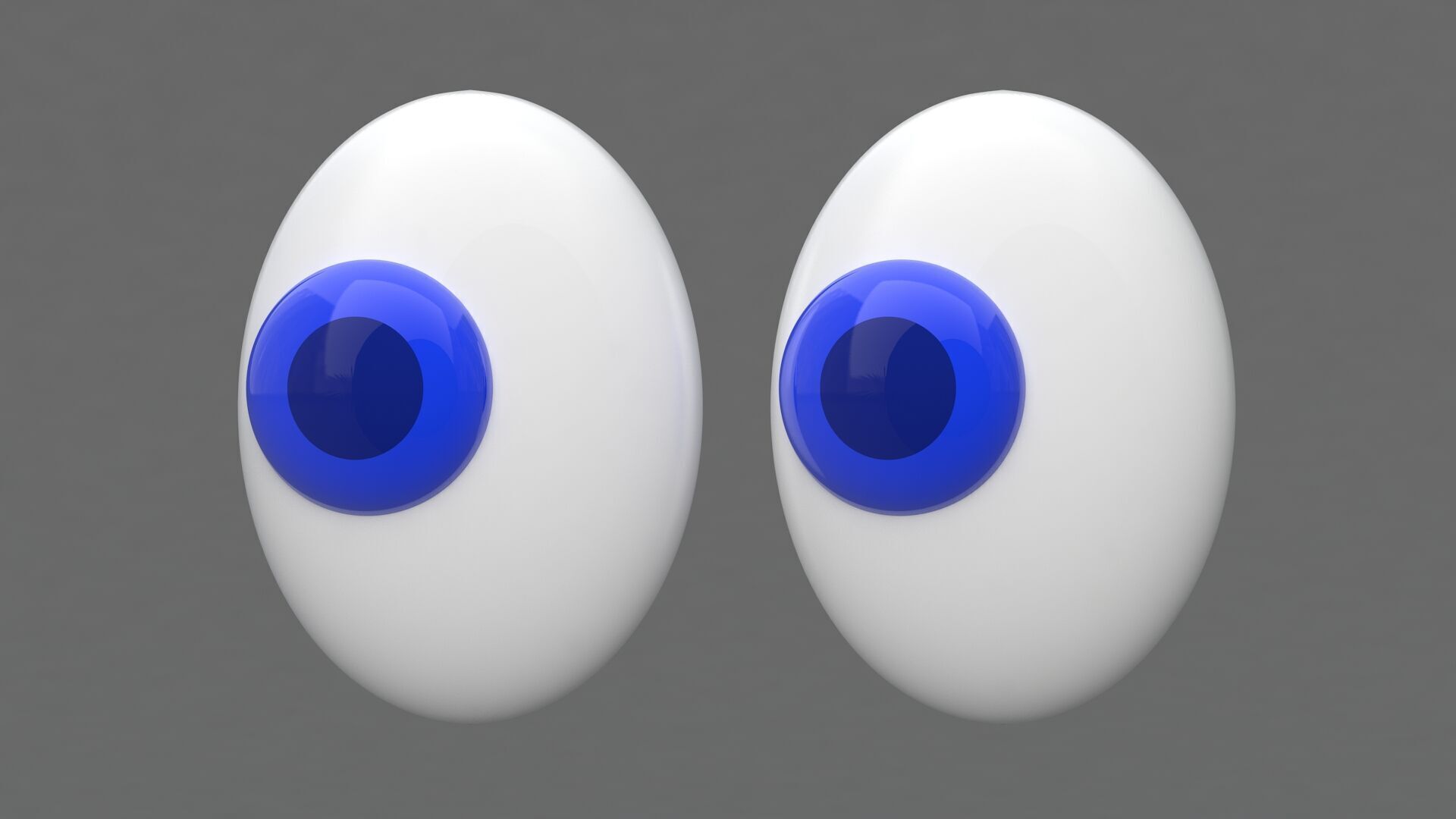 Eyes Emoji Blue 3D model_3