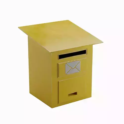 Postbox 02 Low-poly 3D model