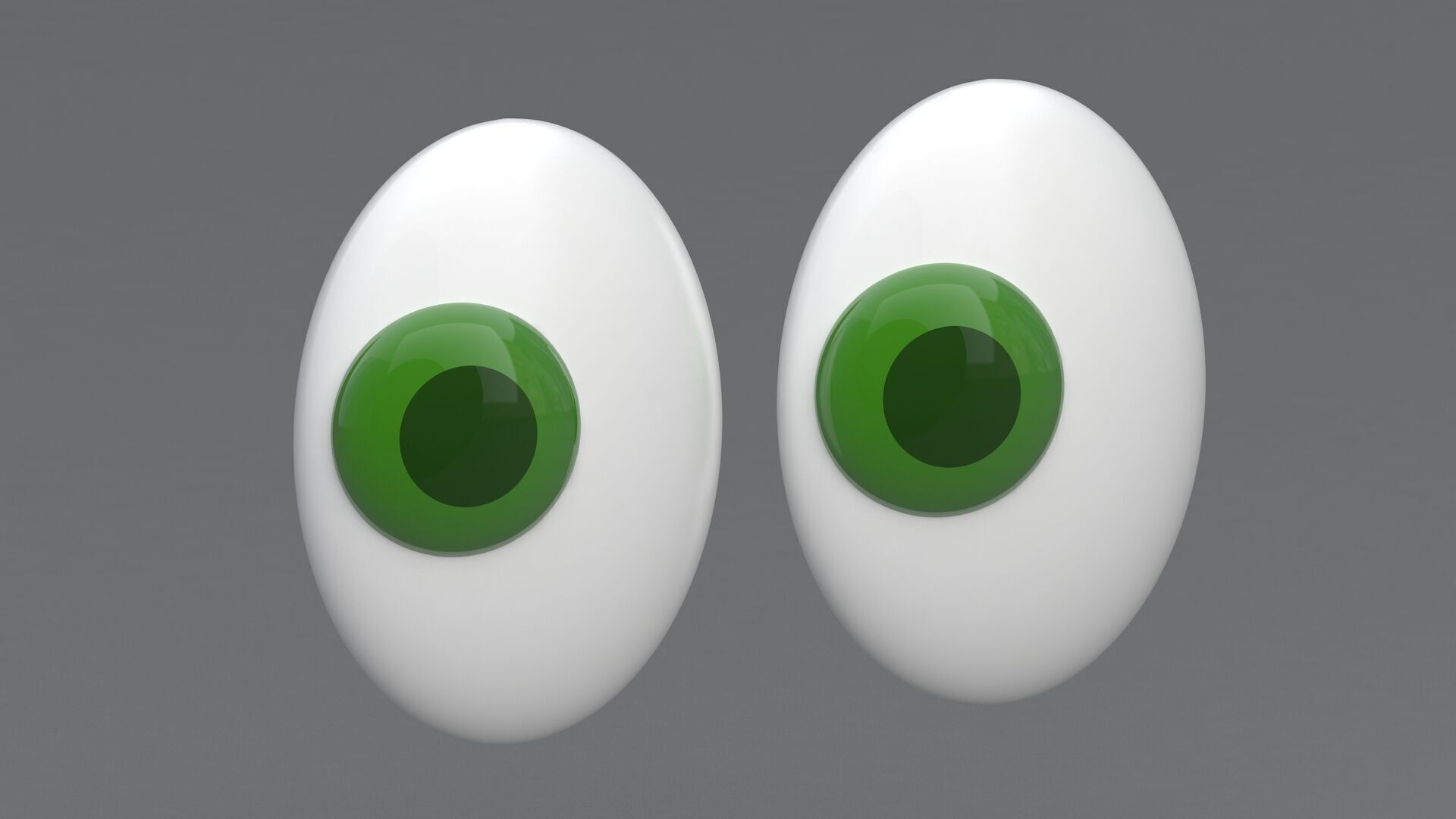 Eyes Emoji Green 3D model_5
