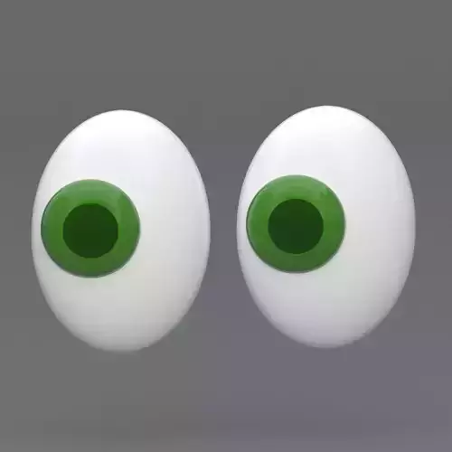 Eyes Emoji Green 3D model Eyes Emoji Green 3D model