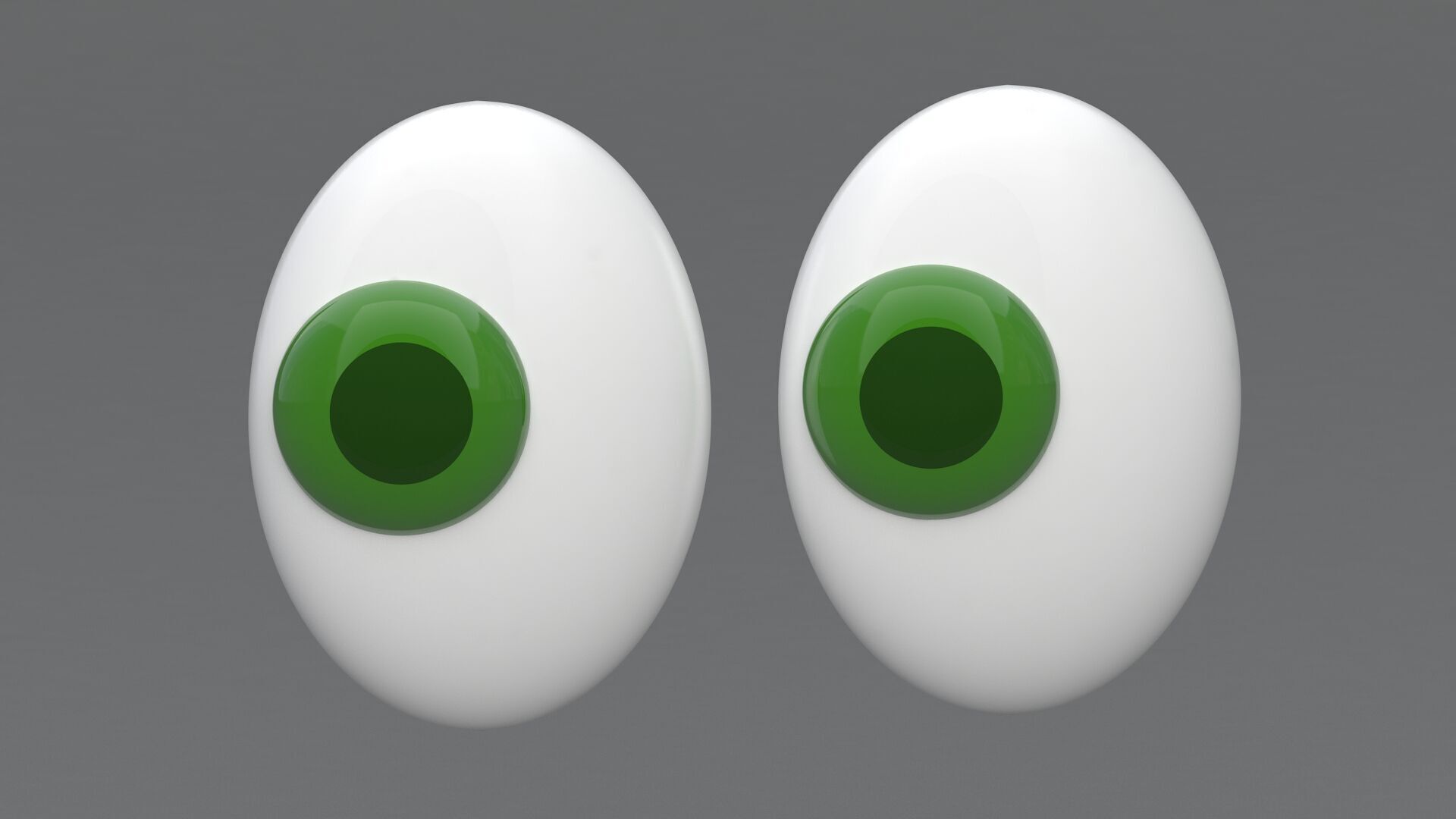 Eyes Emoji Green 3D model_1