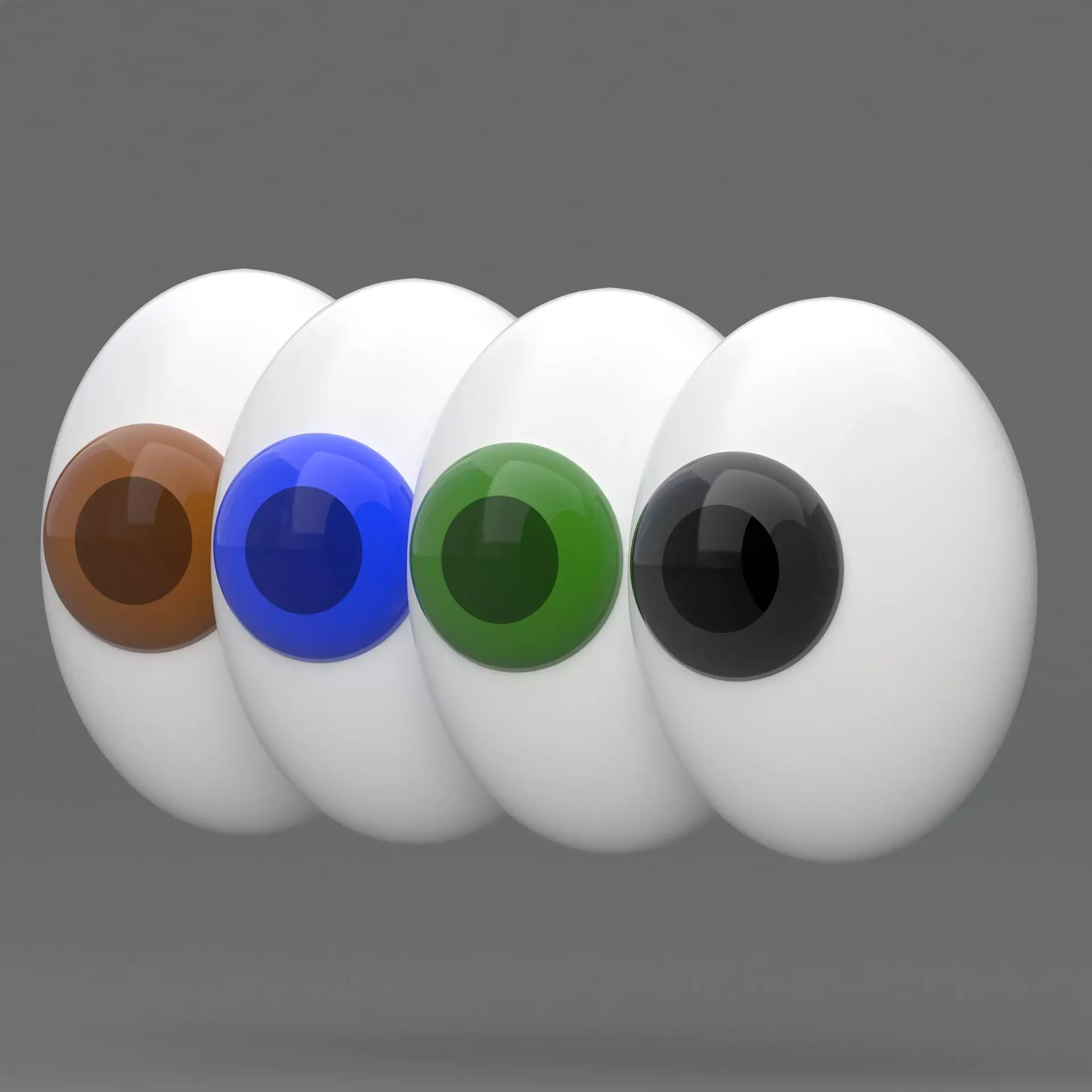 Eyes Emoji Collection 3D model_0