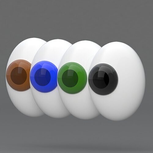 Eyes Emoji Collection 3D model