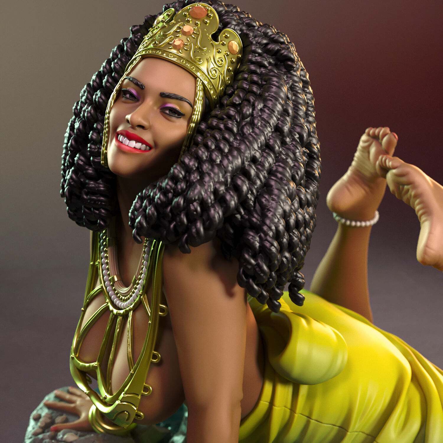 Oshun the goddess of love and water 3D print model_6