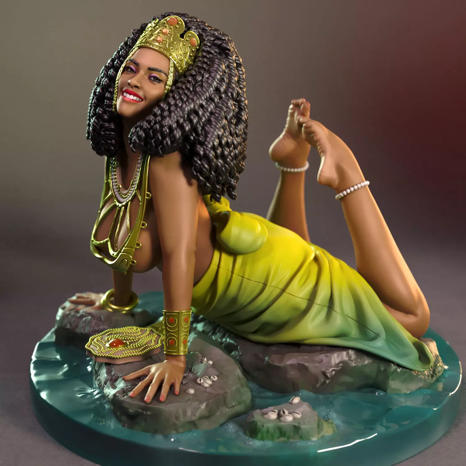 Oshun the goddess of love and water 3D print model_0