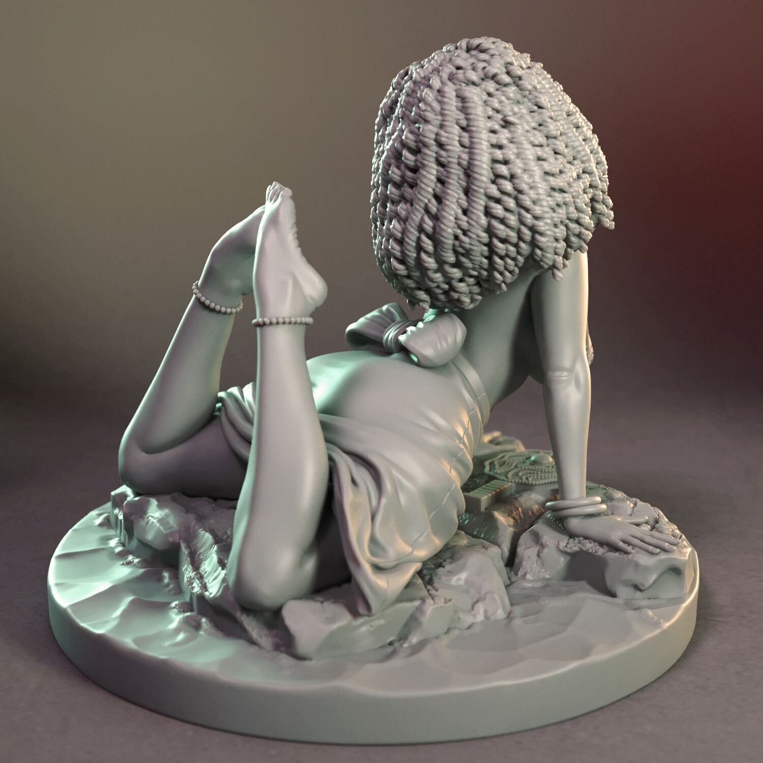 Oshun the goddess of love and water 3D print model_8