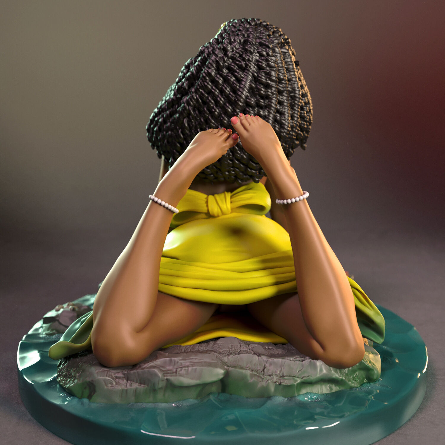Oshun the goddess of love and water 3D print model_4