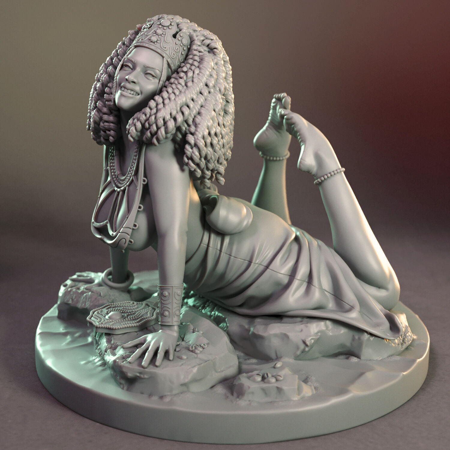 Oshun the goddess of love and water 3D print model_7