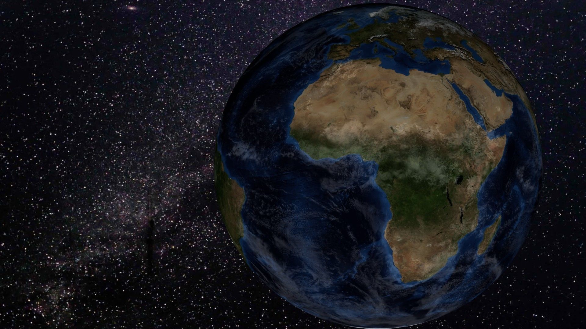 Earth globe with Low-poly 3D model_4