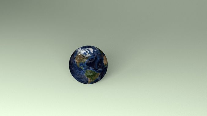 Earth globe with Low-poly 3D model