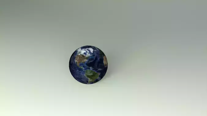 Earth globe with Low-poly 3D model