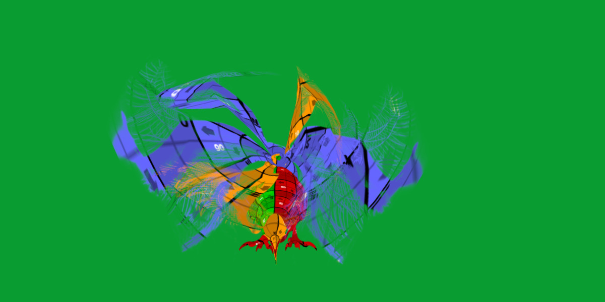 Lyrebird Low-poly 3D model_36