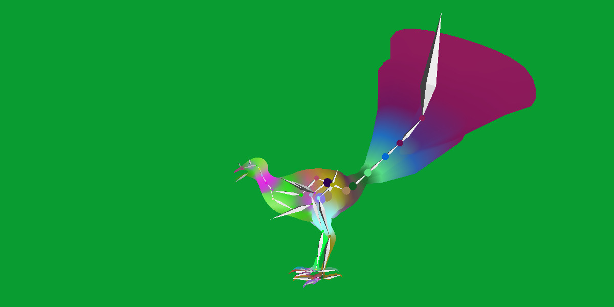 Lyrebird Low-poly 3D model_41