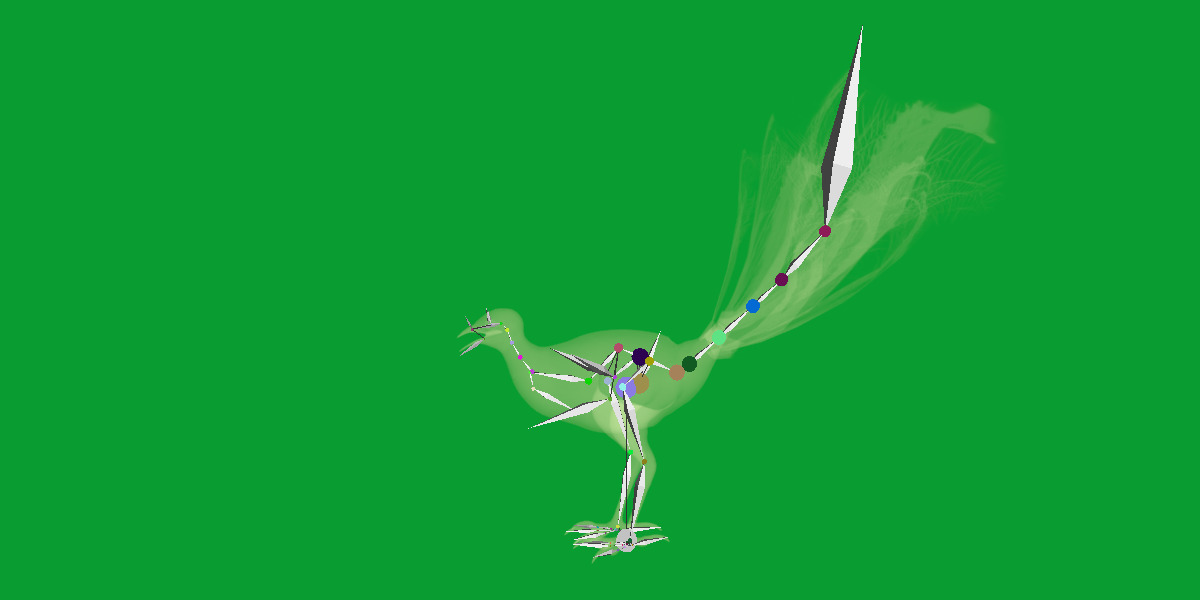 Lyrebird Low-poly 3D model_40