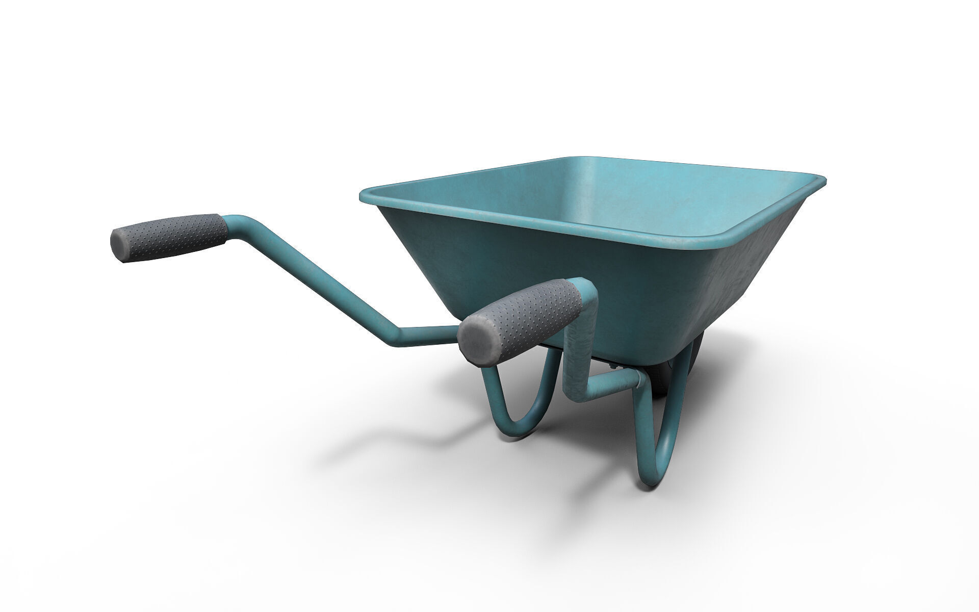 Wheel Barrow Low-poly 3D model_3