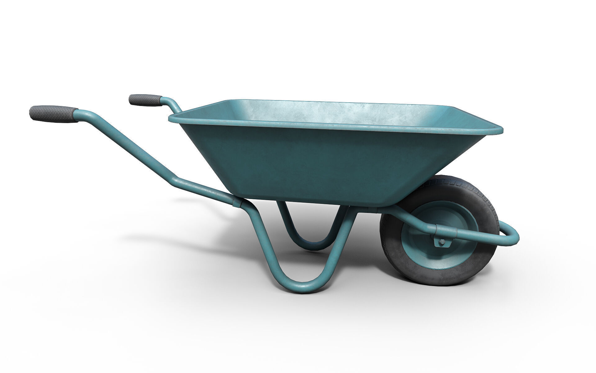 Wheel Barrow Low-poly 3D model_1