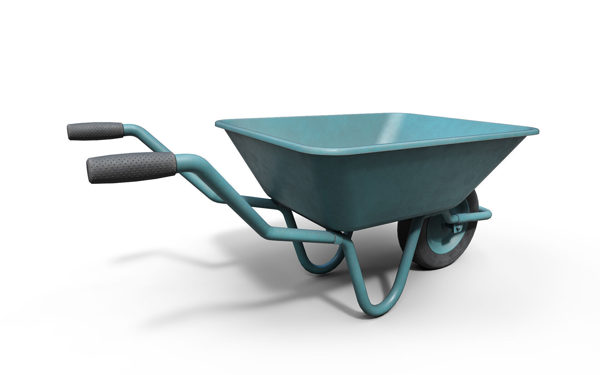 Wheel Barrow Low-poly 3D model_2