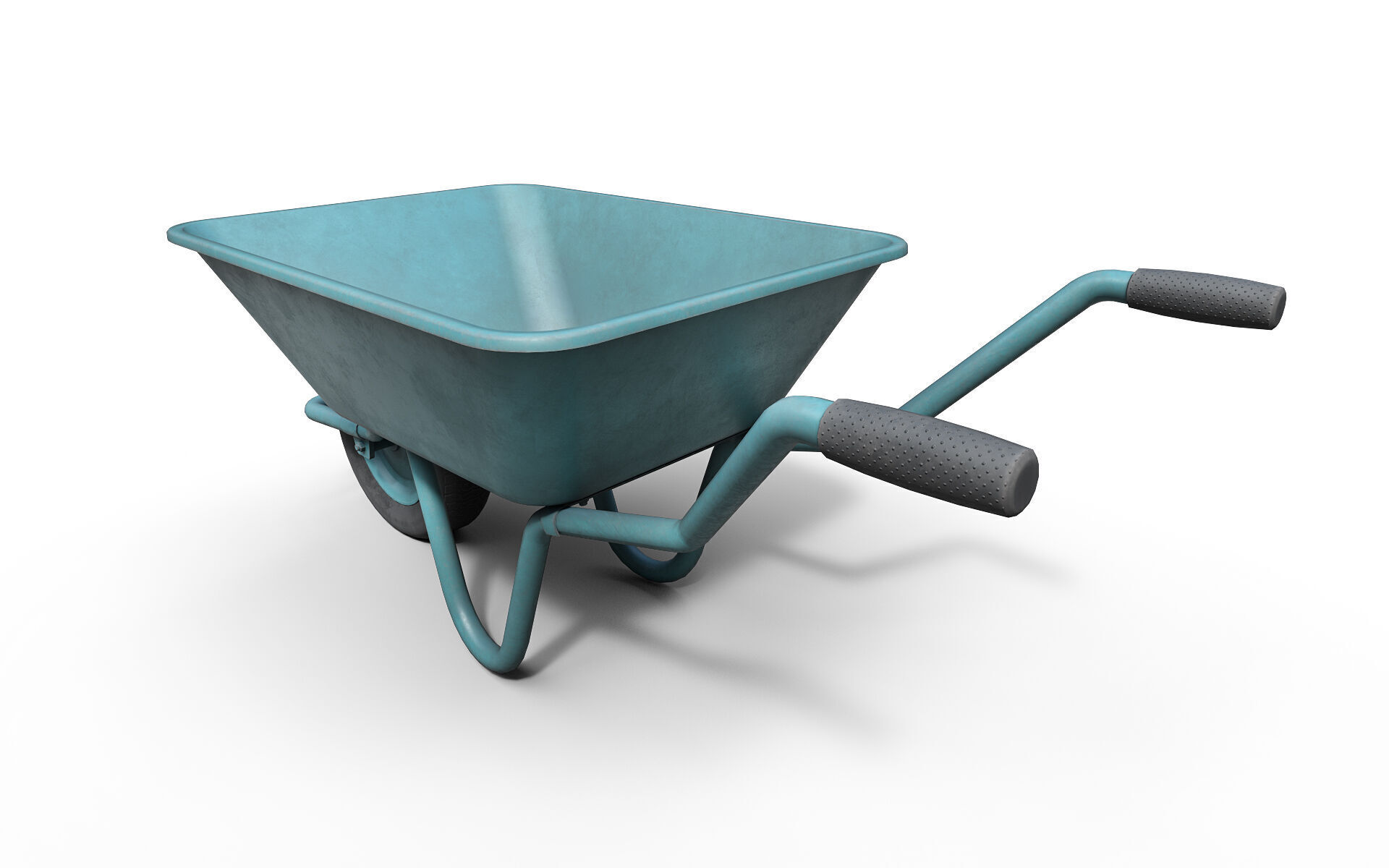 Wheel Barrow Low-poly 3D model_4
