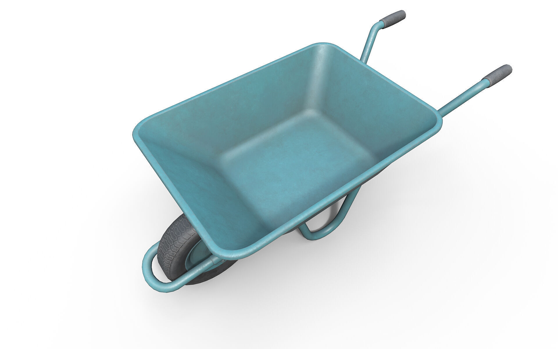 Wheel Barrow Low-poly 3D model_8