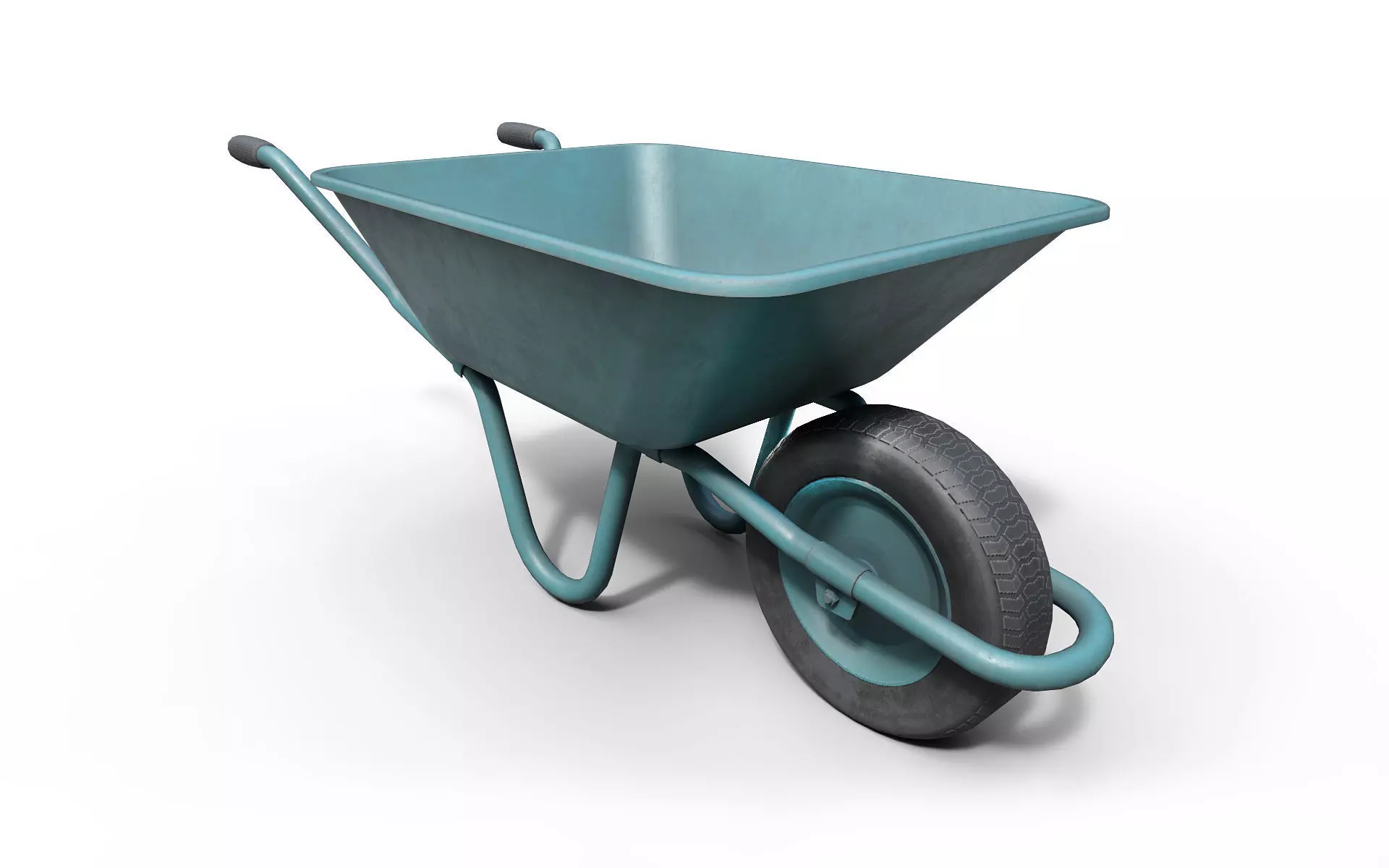 Wheel Barrow Low-poly 3D model_0