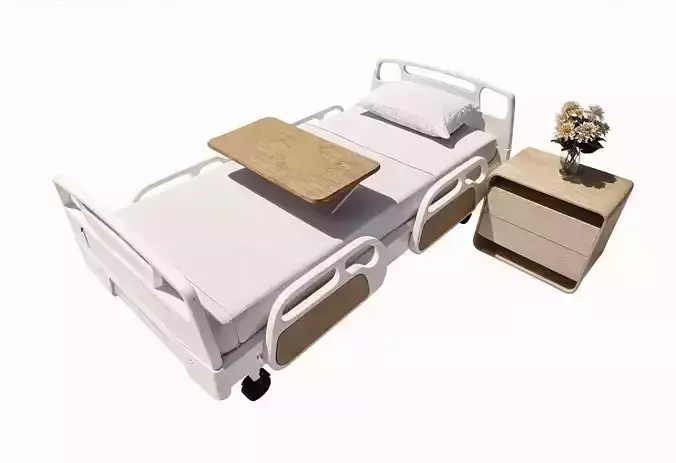 Modern Hospital Bed 3D Model with 4K Textures 3D model 3D model