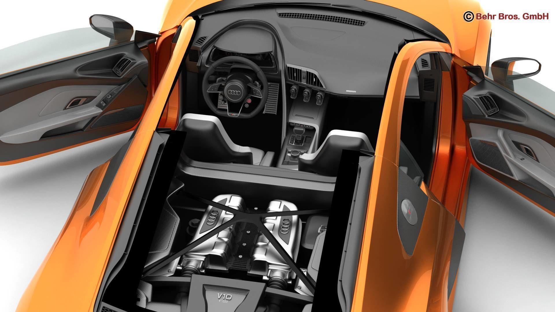 Audi R8 V10 Plus 2016 3D model_12
