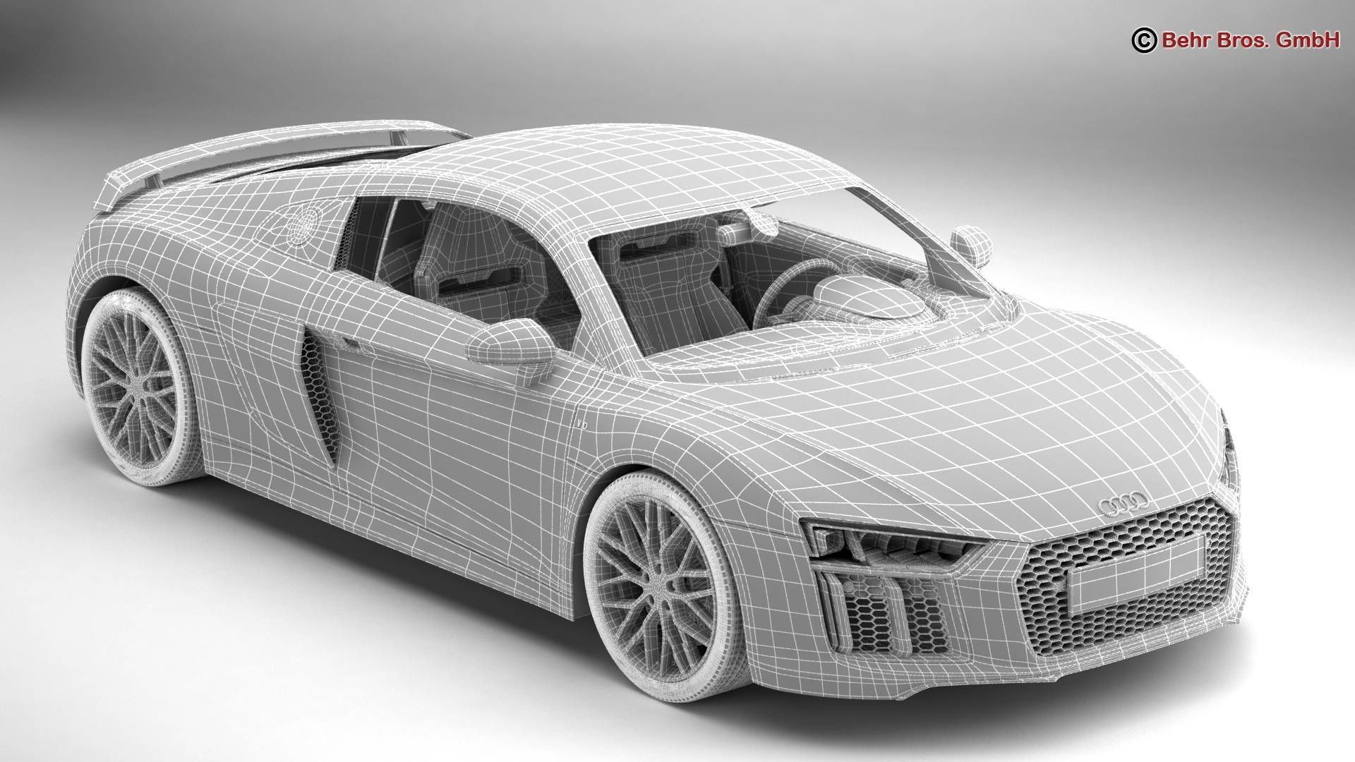 Audi R8 V10 Plus 2016 3D model_15