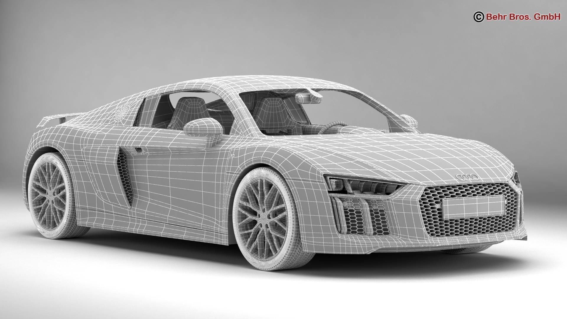 Audi R8 V10 Plus 2016 3D model_16