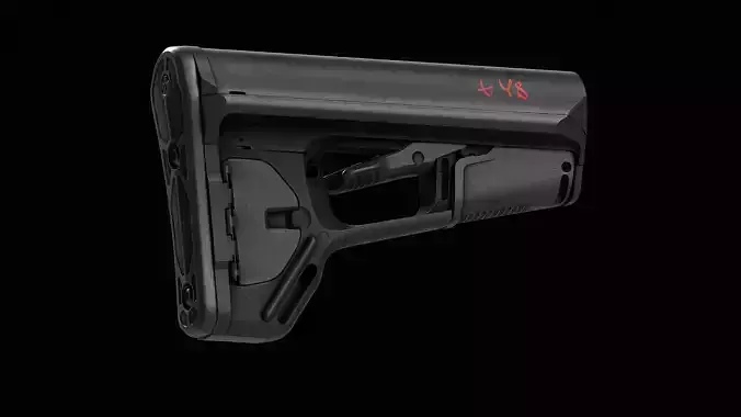 ACS L Carbine Stock  Mil-Spec Low-poly 3D model