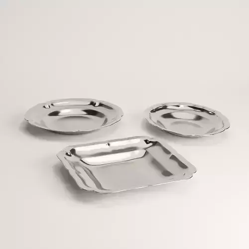Pewter Plates Set