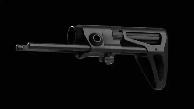 GEN6 CQB STOCK Purpose Designed Duty Built Low-poly 3D model