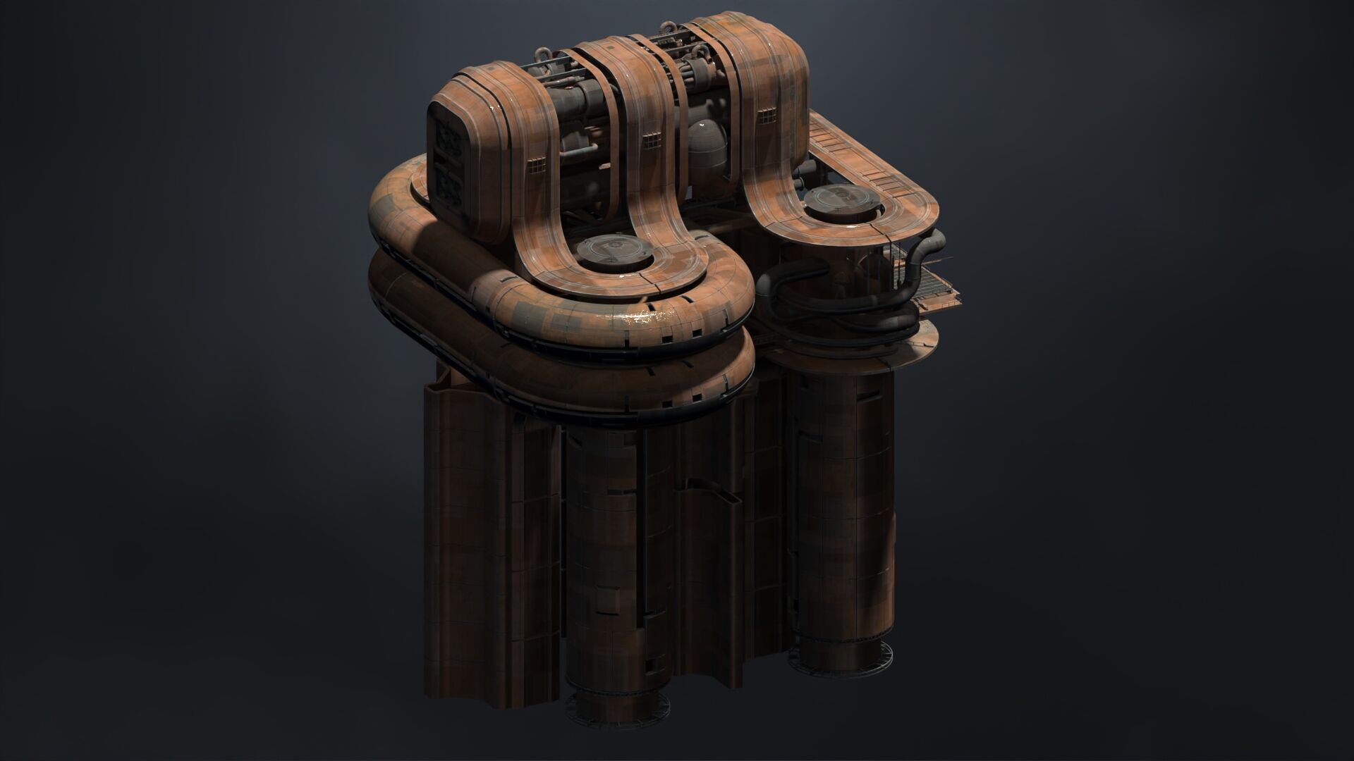 SUBD Scifi Megascale Industrial Building 03 3D model_3