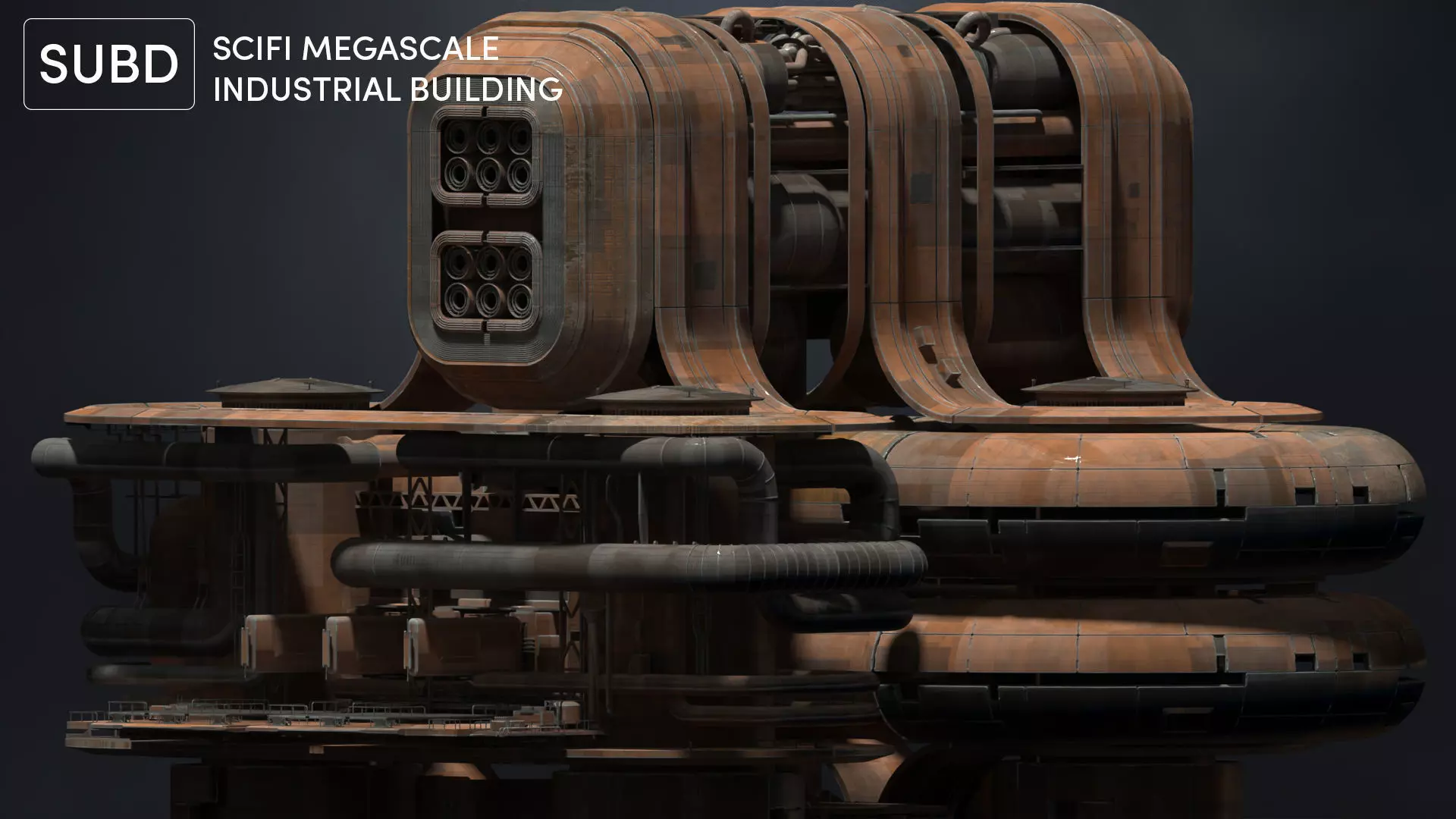 SUBD Scifi Megascale Industrial Building 03 3D model_0