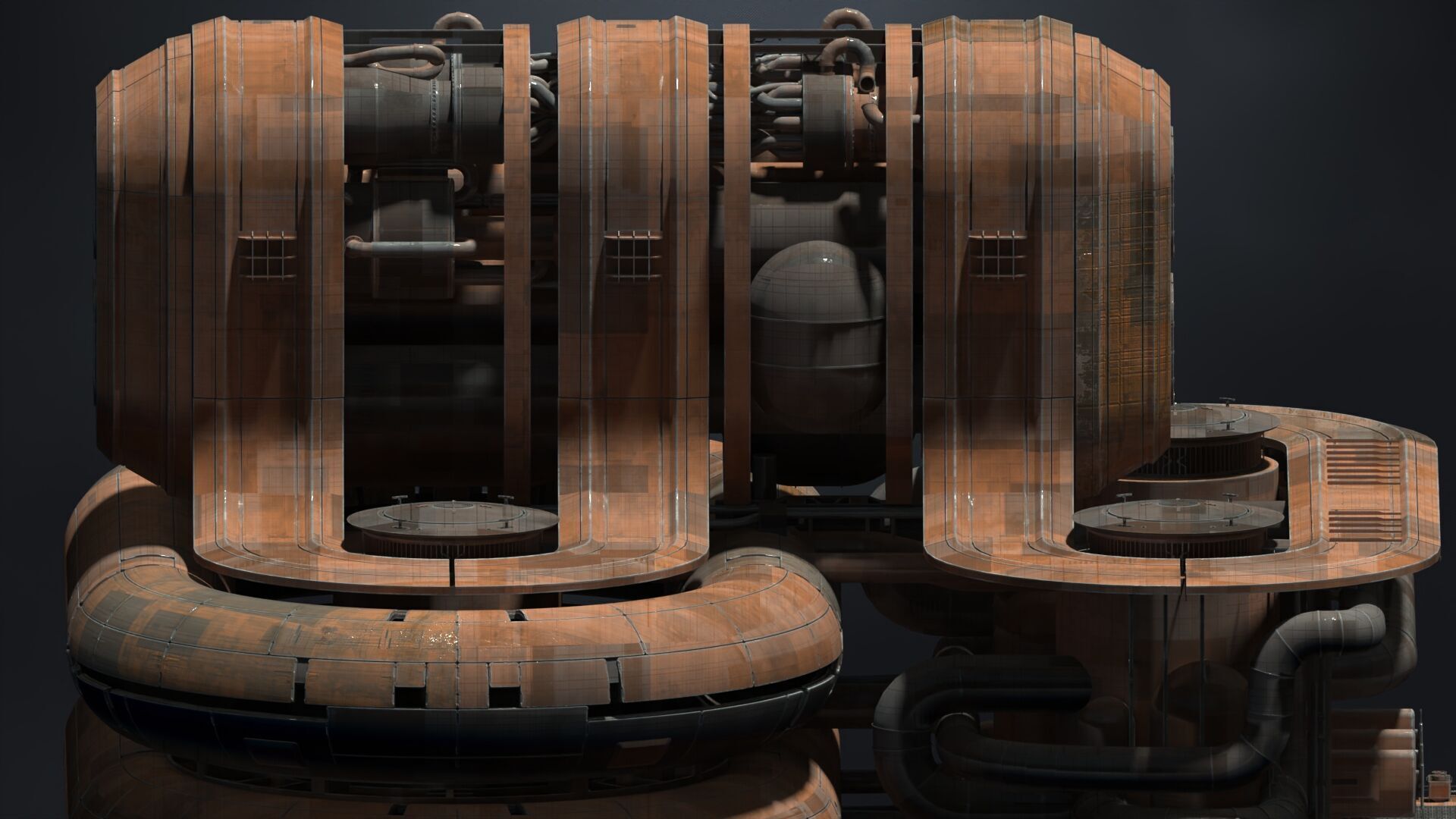 SUBD Scifi Megascale Industrial Building 03 3D model_6