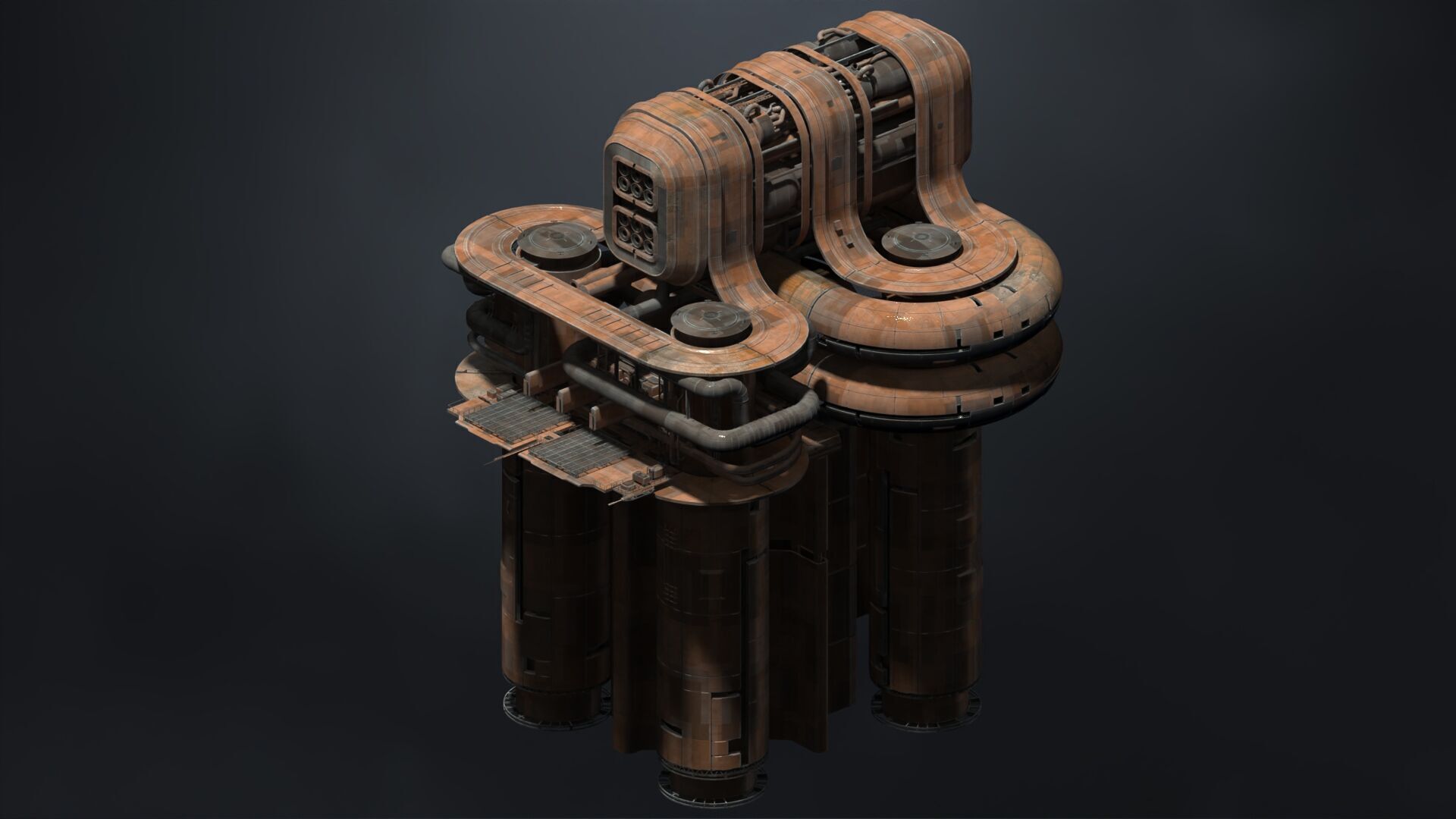 SUBD Scifi Megascale Industrial Building 03 3D model_2